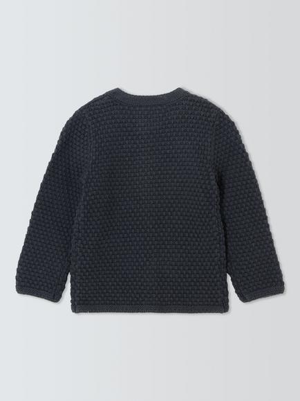 John Lewis Baby Cardigan - view 2, Navy