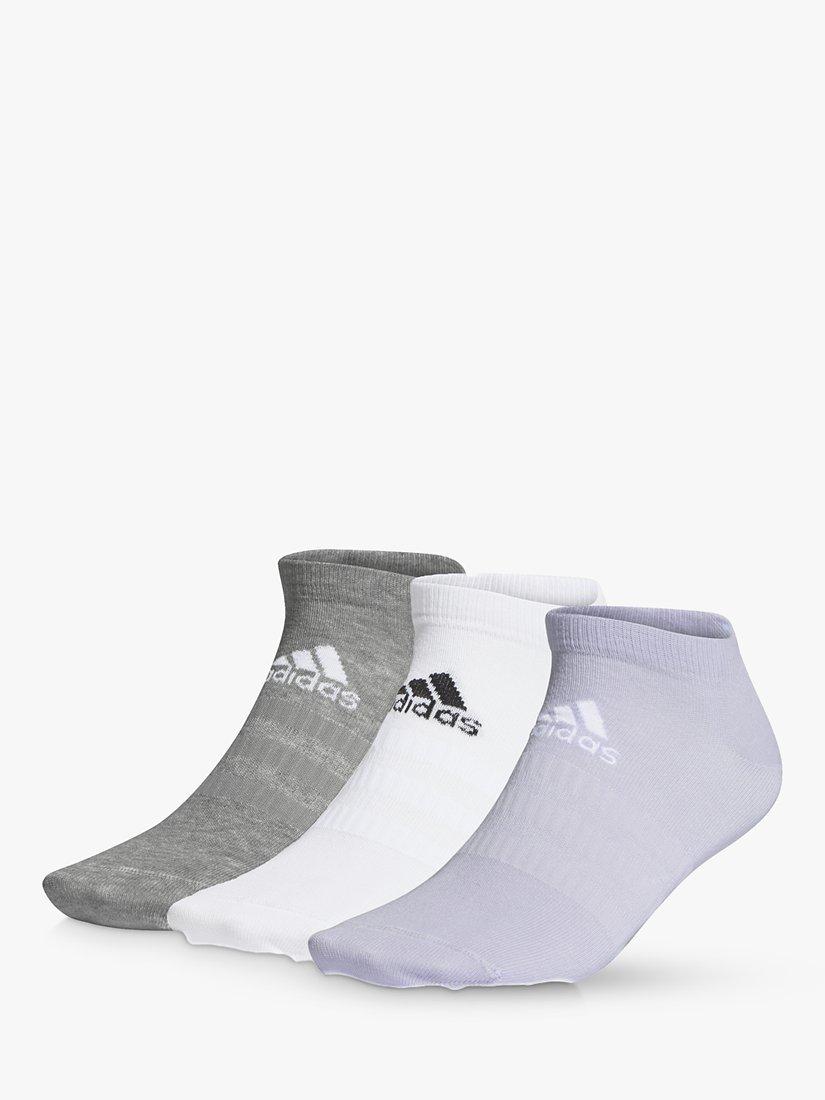 adidas Low-Cut Training Socks, Pack of 3, Purple Tint/Medium Grey Heather/White