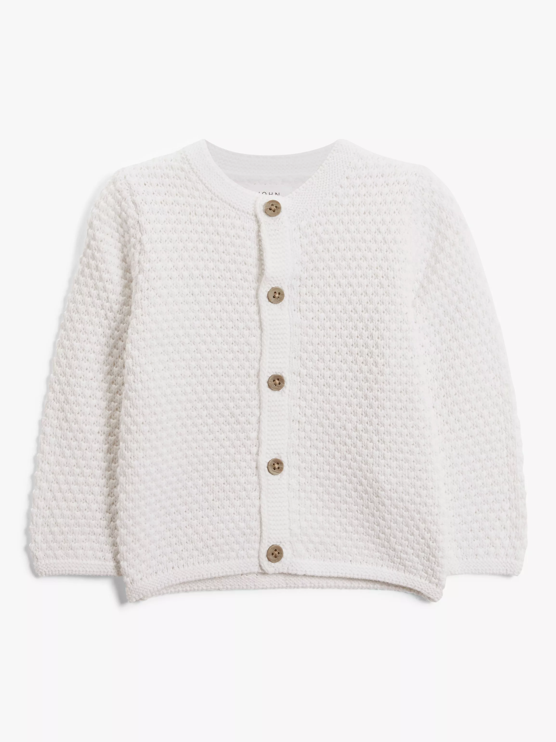 John Lewis Baby Cardigan White