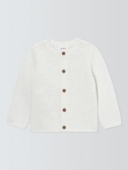 John Lewis Baby Cardigan, White