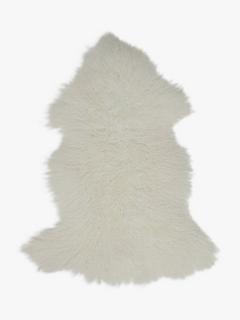 John Lewis Mongolian Sheepskin Rug, Ivory