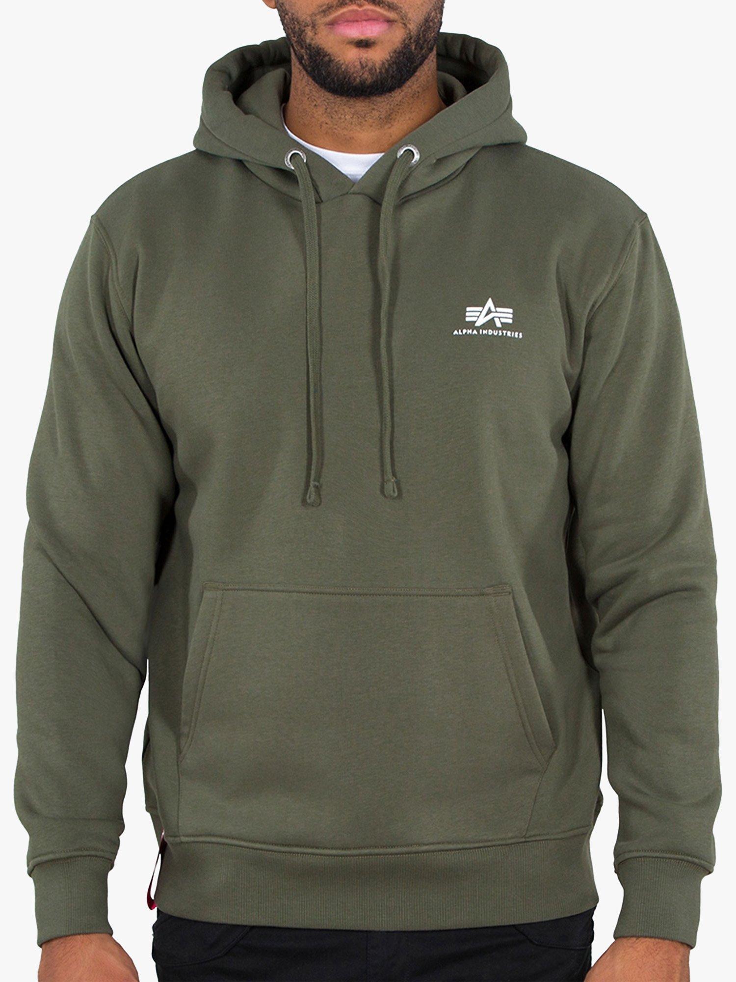 Alpha Industries Basic Hoodie, Dark Olive