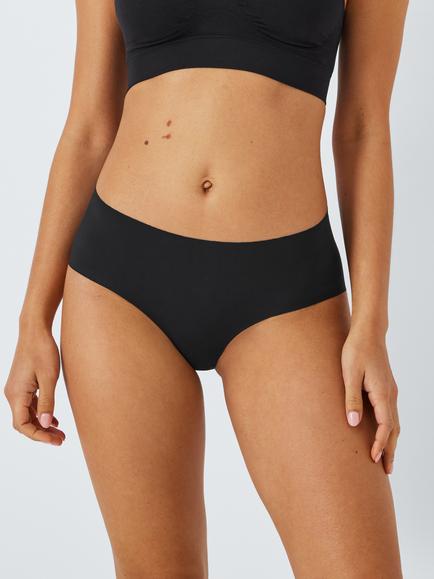 John Lewis No VPL Short Knickers, Pack of 3, Black