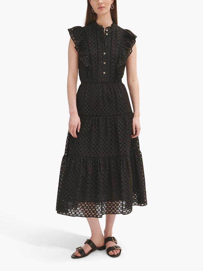 Jigsaw Tiered Broderie Anglaise Maxi Dress