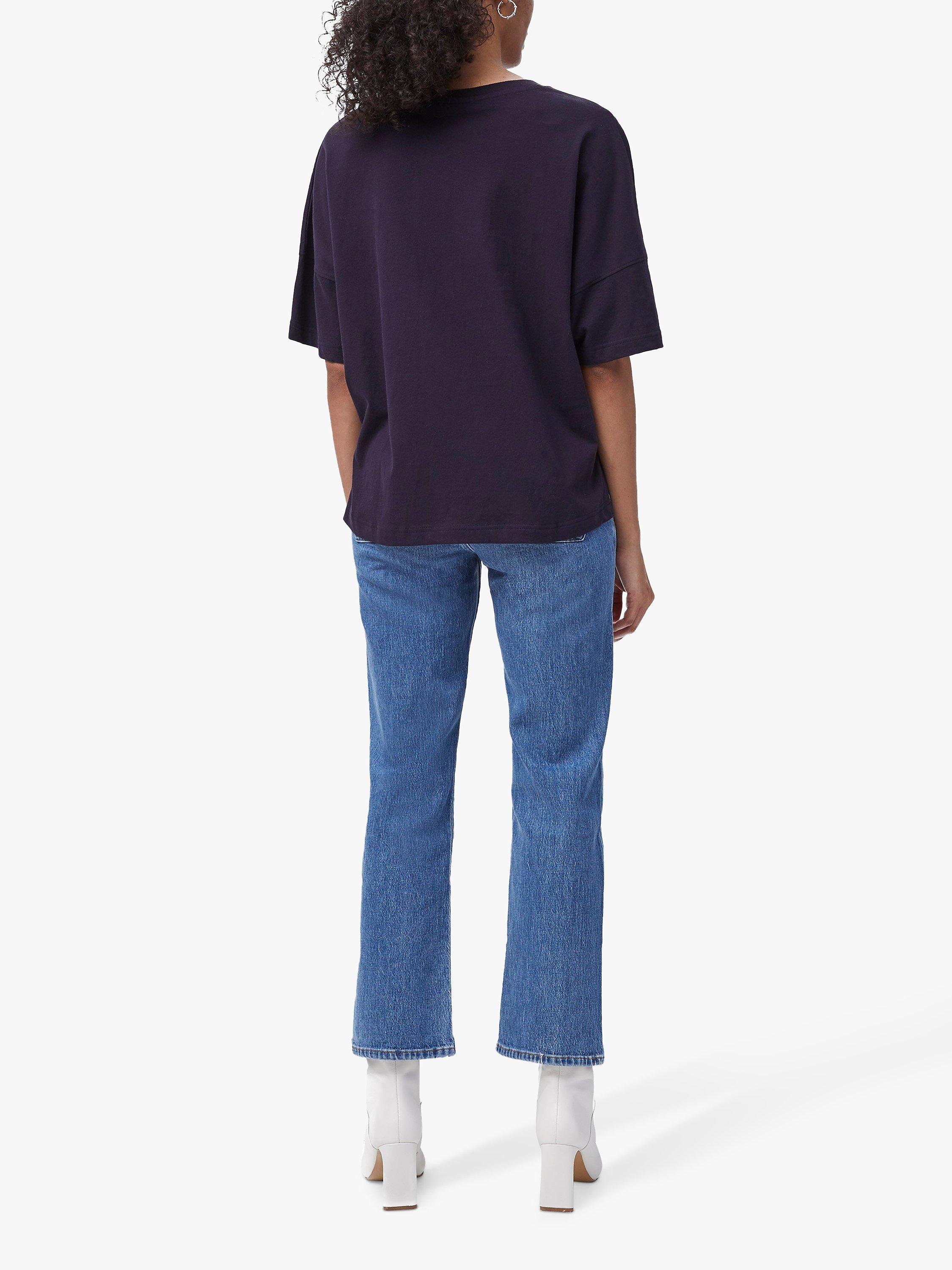 Product image 2 of 6, which shows French Connection Tally Organic Cotton T-Shirt, Utility Blue, XS