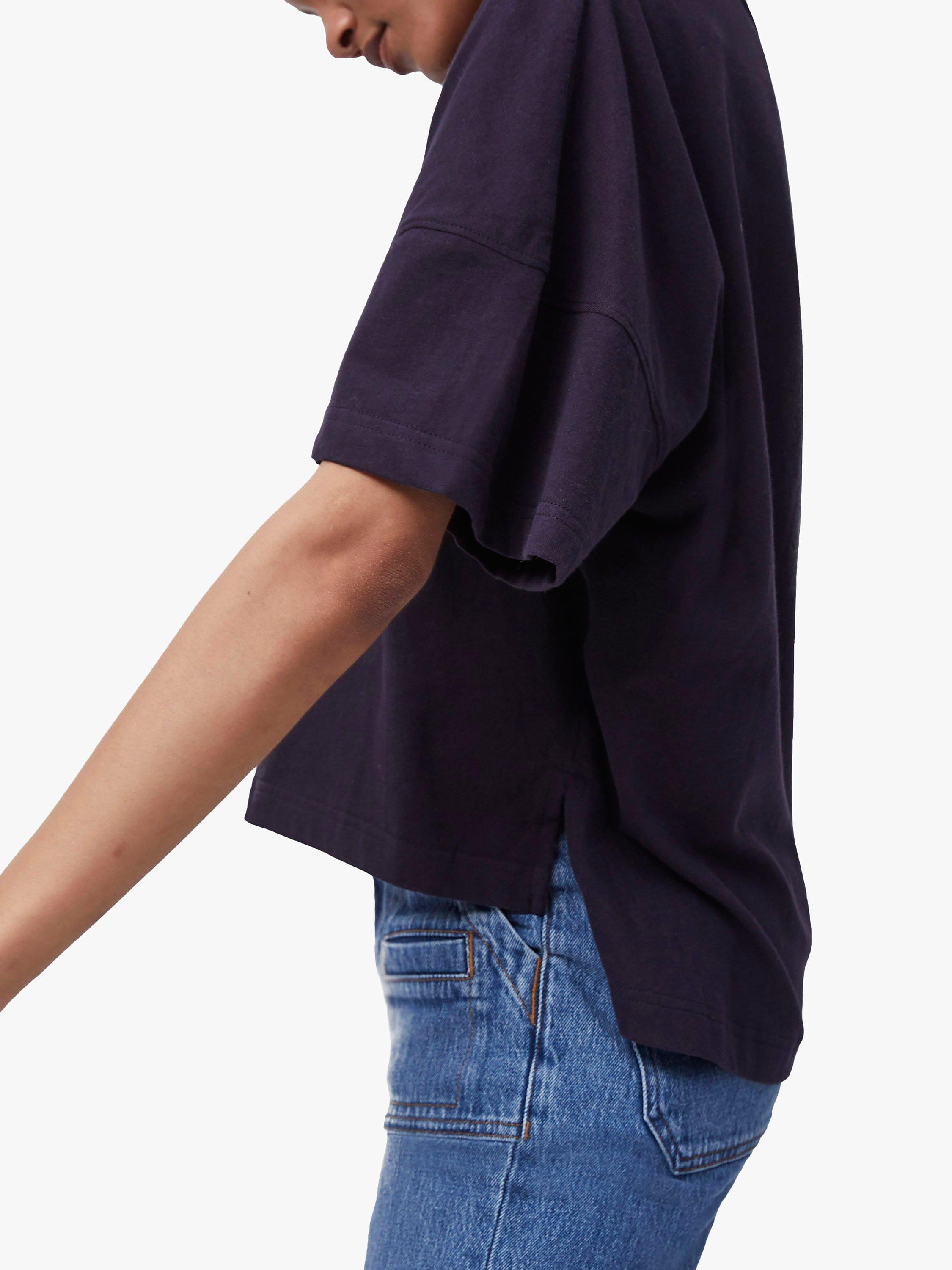 Product image 3 of 6, which shows French Connection Tally Organic Cotton T-Shirt, Utility Blue, XS