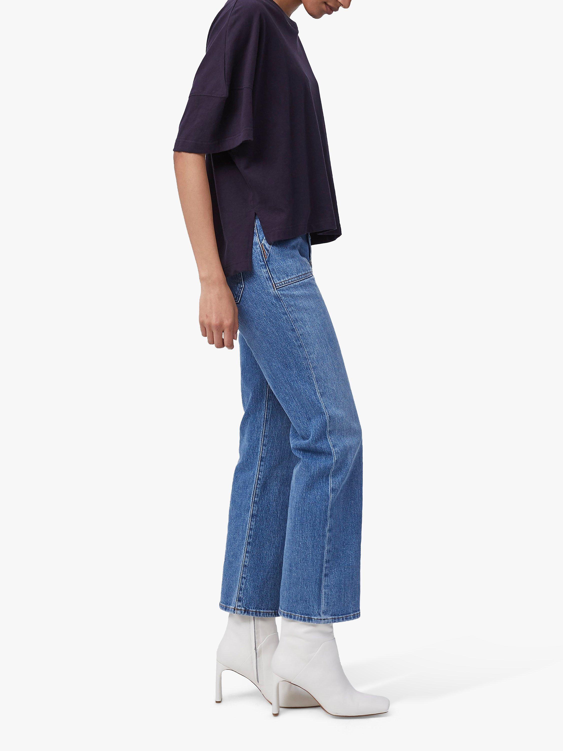 Product image 4 of 6, which shows French Connection Tally Organic Cotton T-Shirt, Utility Blue, XS