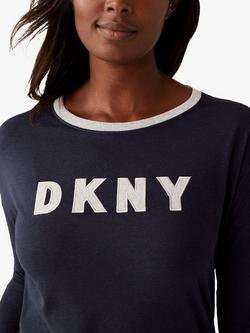 DKNY Signature Logo Joggers Pyjama Set - view 2, Navy