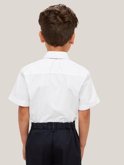 John Lewis ANYDAY The Basics Boys' Short Sleeved Shirt, Pack of 3 - view 2, White