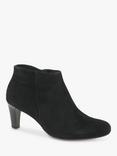 Gabor Fatale Faux Suede Zip Up Shoe Boots, Black