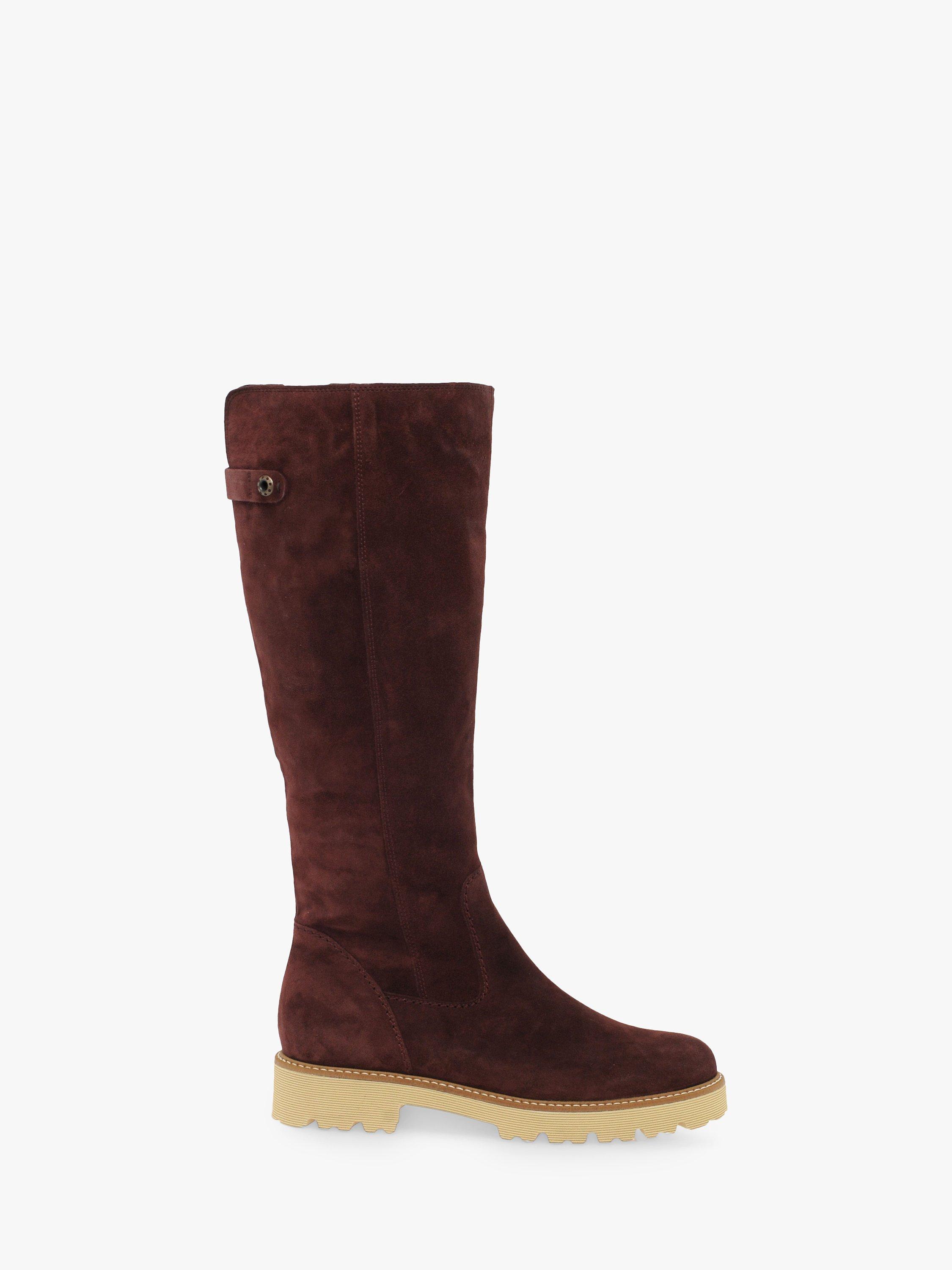 Gabor Be-Bop Suede Long Boots, Red