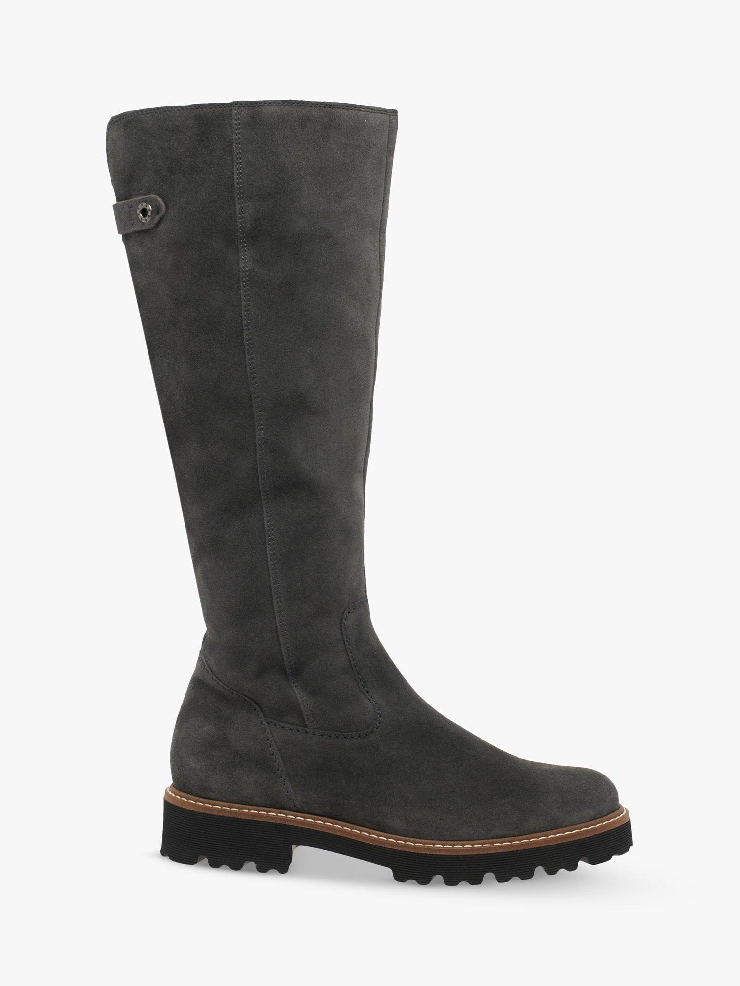 Gabor Be-Bop Suede Calf Leg Boots, Pepper