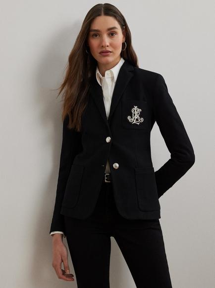 Lauren Ralph Lauren Anfisa Patch Jacquard Blazer, Polo Black