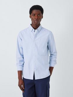 John Lewis Slim Fit Stripe Oxford Shirt, Blue, Blue