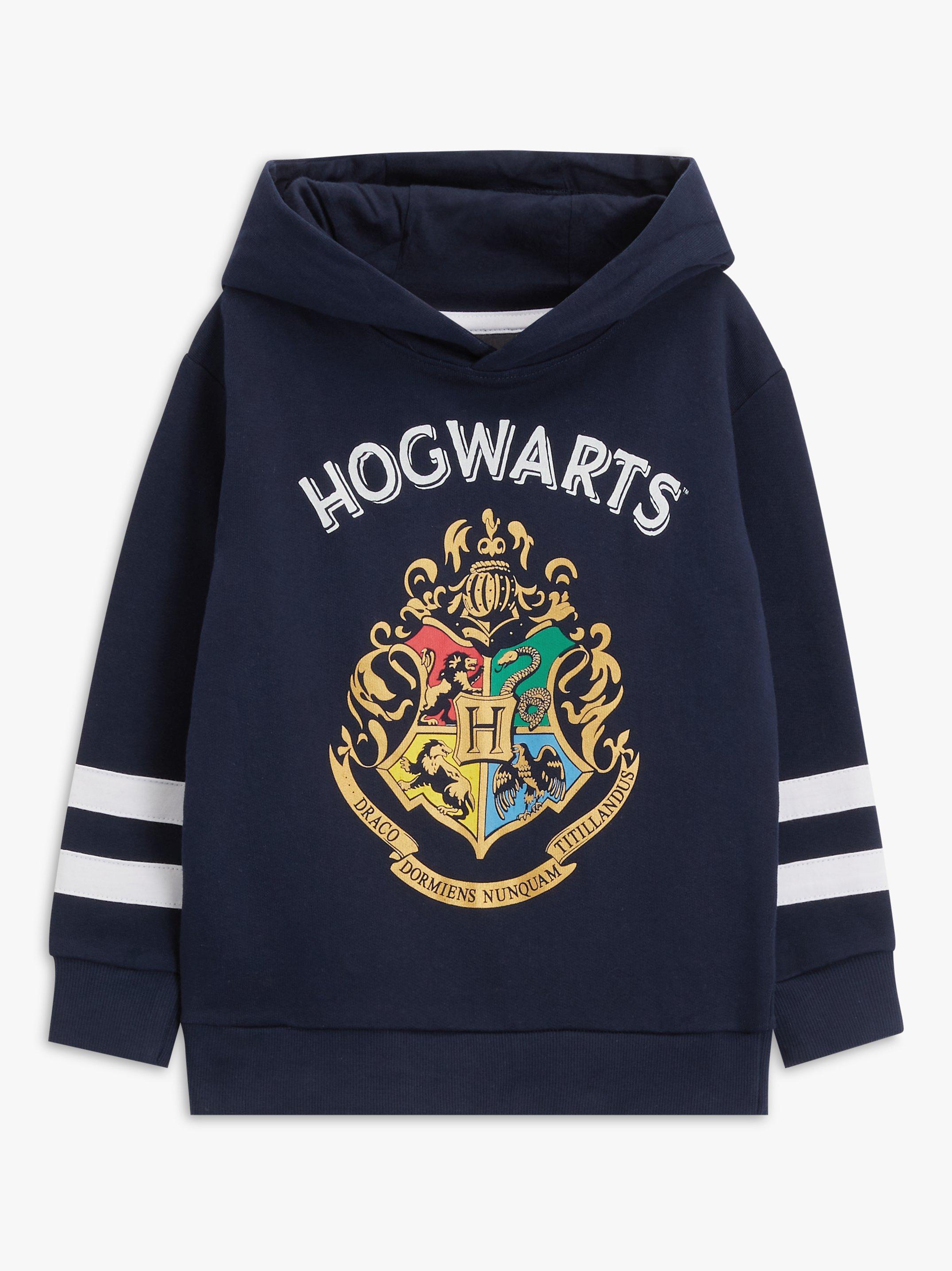 Fabric Flavours Kids' Harry Potter Hogwarts Crest Hoodie, Navy
