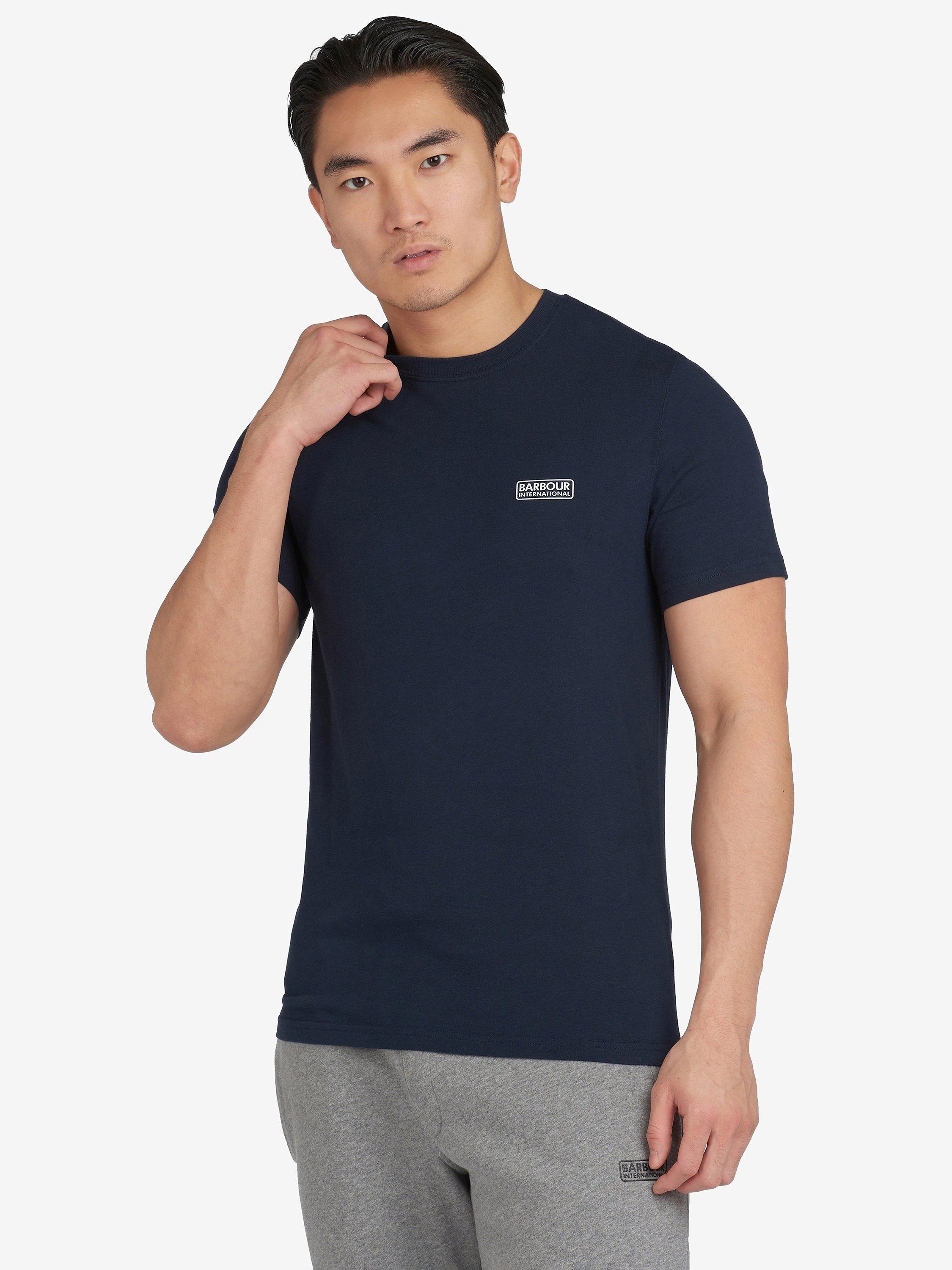 Product image 5 of 7, which shows Barbour International Slim Fit Crew T-Shirt, Navy, S