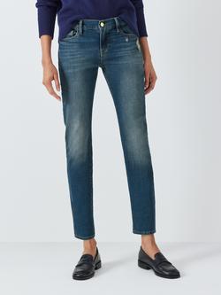 FRAME Le Garcon Mid Rise Slouchy Jeans, Azure, Azure