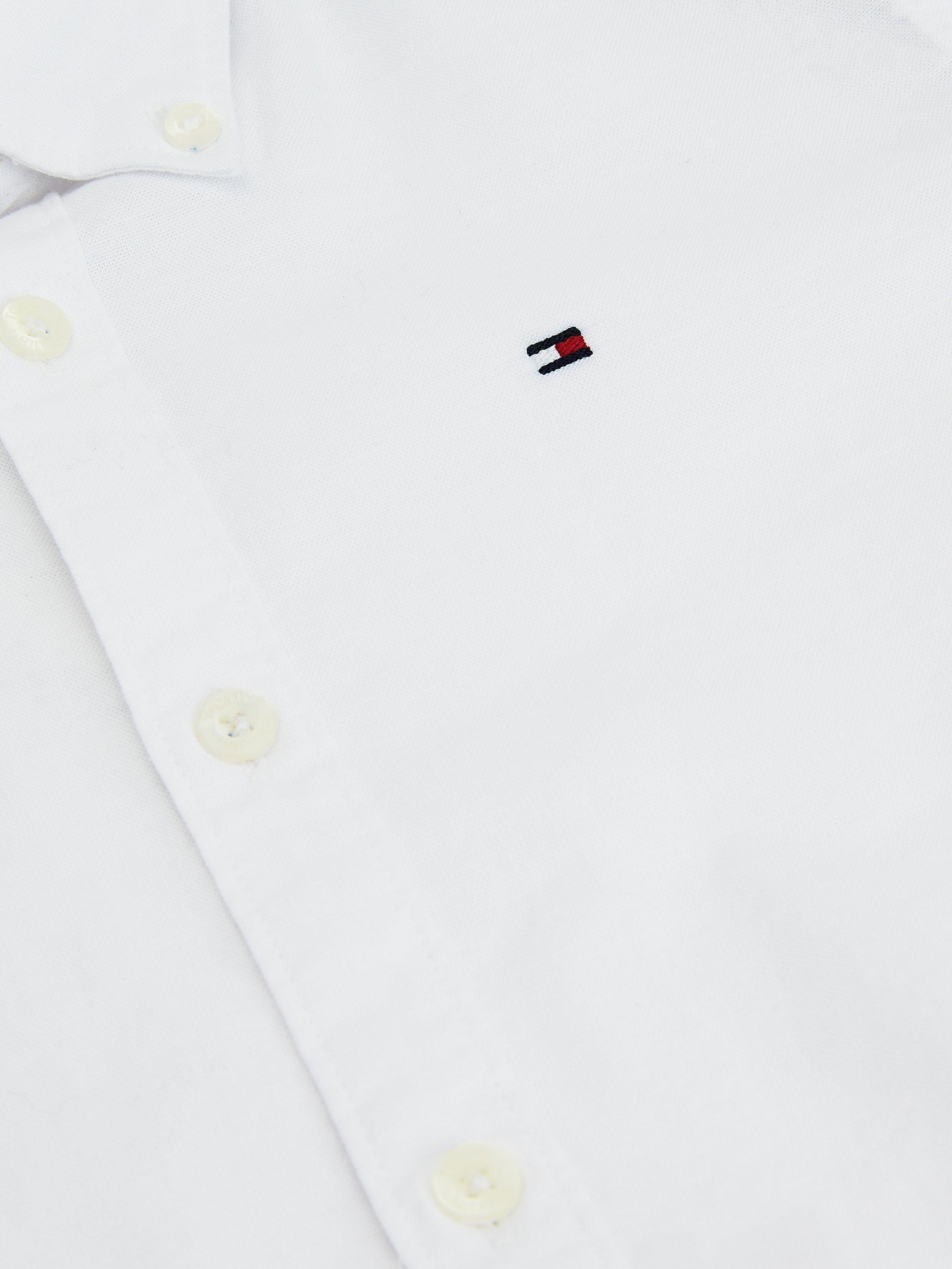 Product image 6 of 7, which shows Tommy Hilfiger Kids' Organic Cotton Blend Stretch Oxford Shirt, White, 3 years