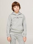 Tommy Hilfiger Kids' Essential Pullover Hoodie, Light Grey Heather