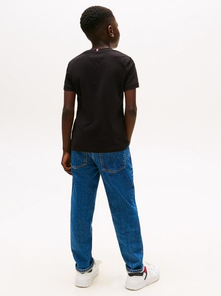Tommy Hilfiger Kids' Essential Organic Cotton Logo Tee - view 2, Black