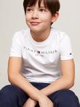 Tommy Hilfiger Kids' Essential Organic Cotton Logo Tee, White