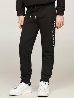 Tommy Hilfiger Kids' Essential Organic Cotton Logo Joggers, Black