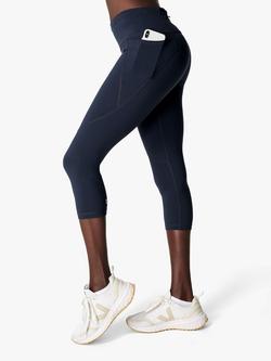 Sweaty Betty Power Cropped Gym Leggings, Navy Blue