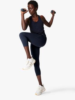 Sweaty Betty Power Cropped Gym Leggings - view 2, Navy Blue