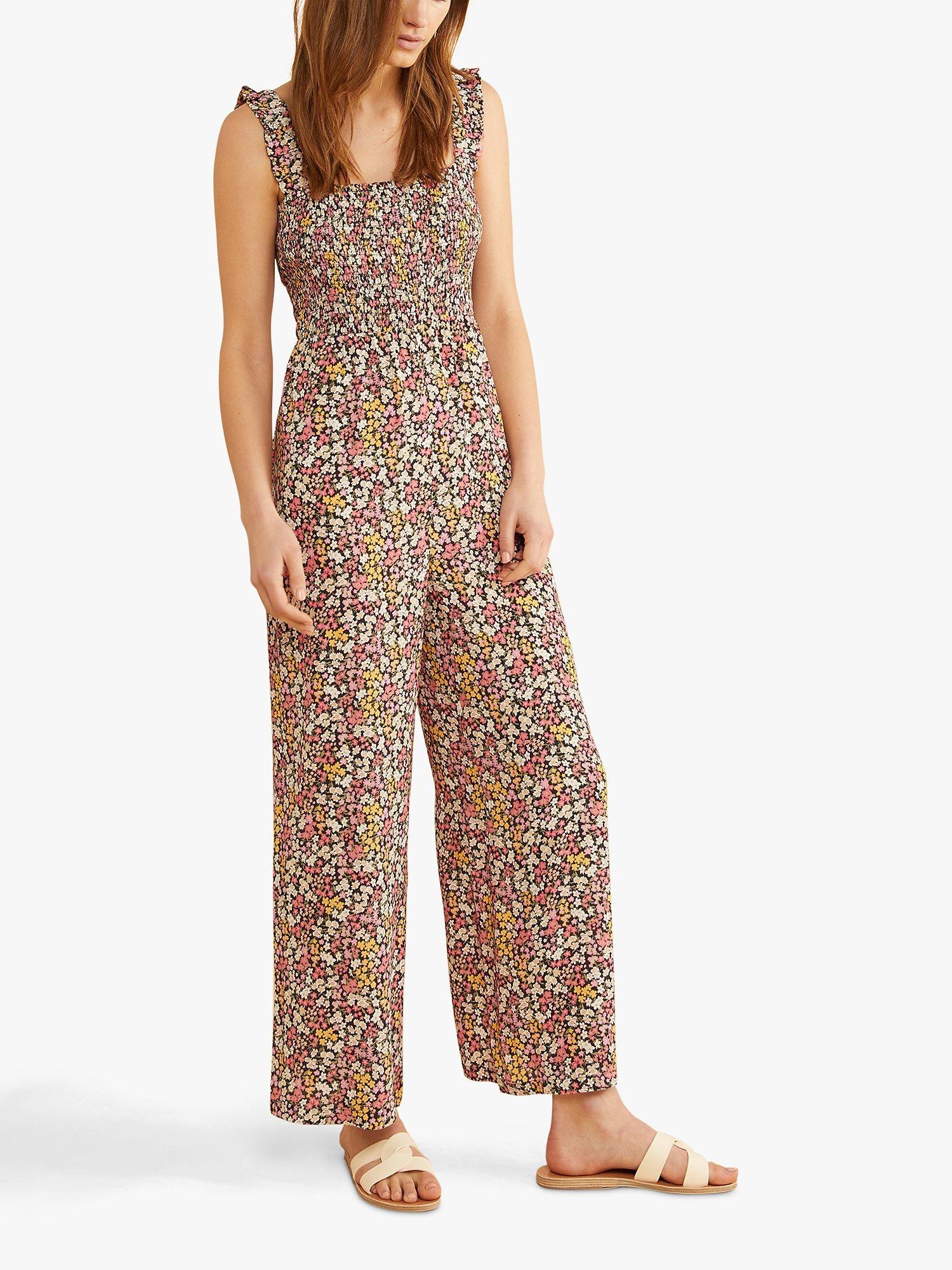 Albaray Ditsy Floral Jumpsuit, Pink/Multi