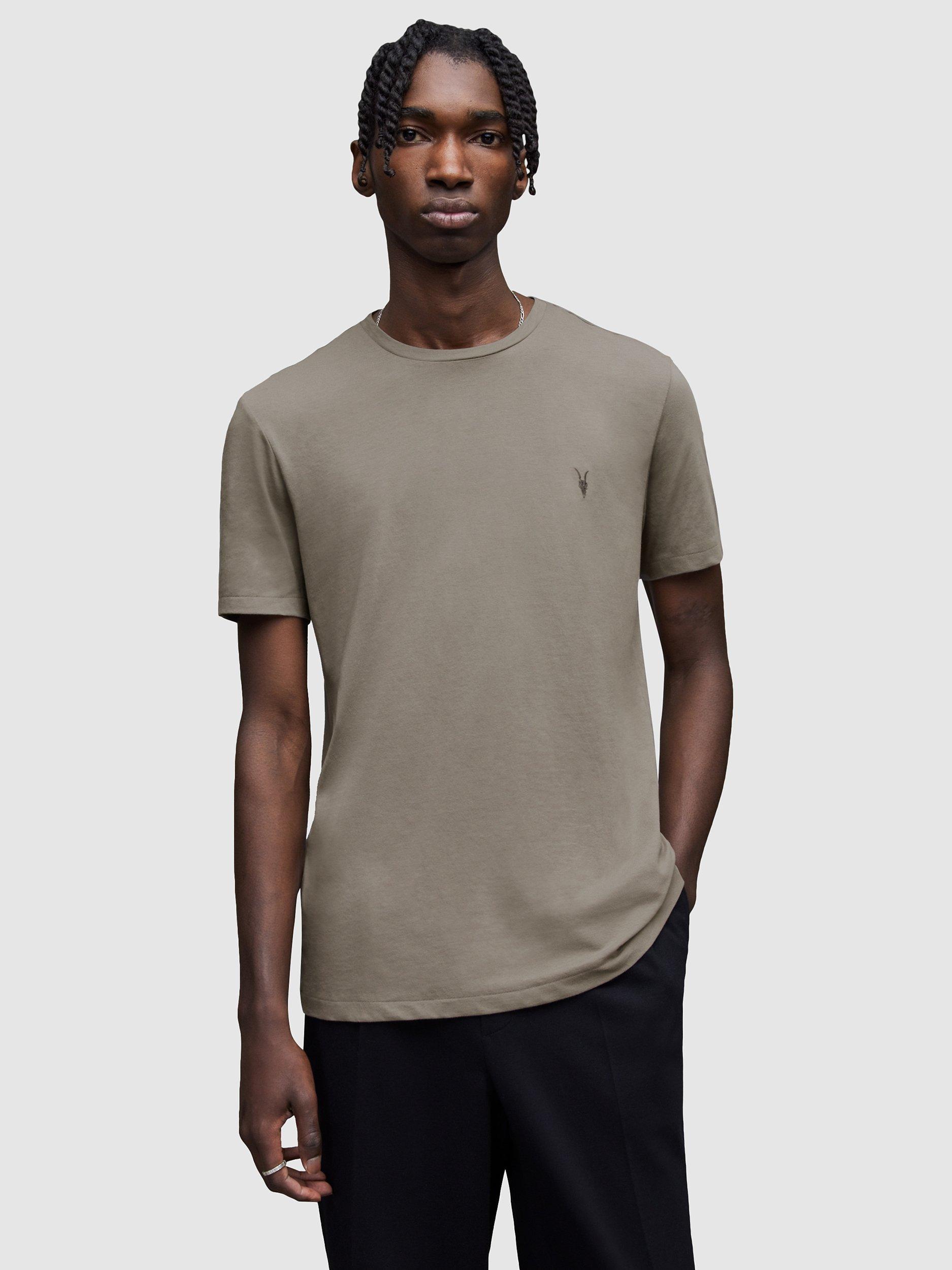 AllSaints Tonic Crew Neck T-Shirt, Mid Grey