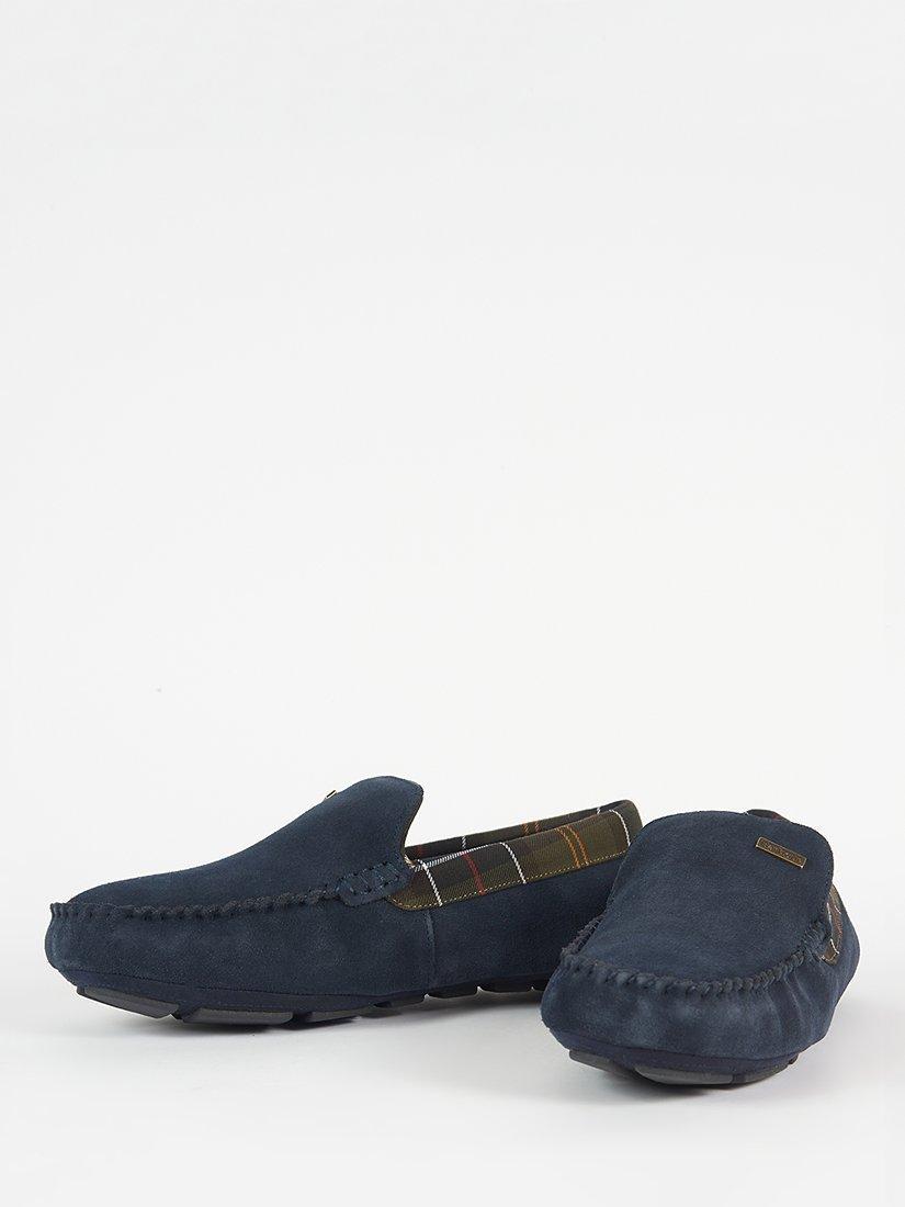 Barbour Barrow Moccasin Slippers, Navy