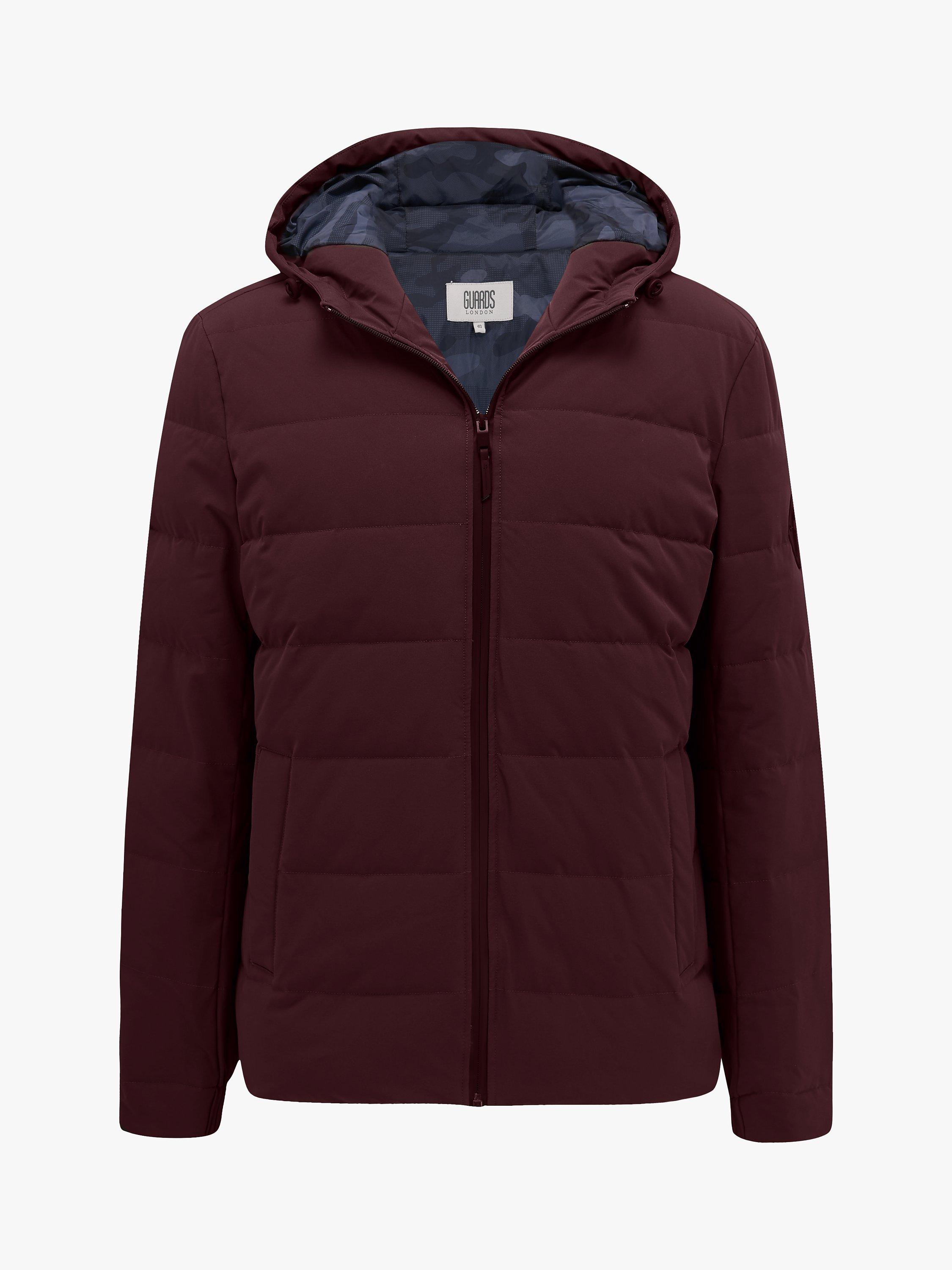 Guards London Lauriston Showerproof Padded Coat, Wine