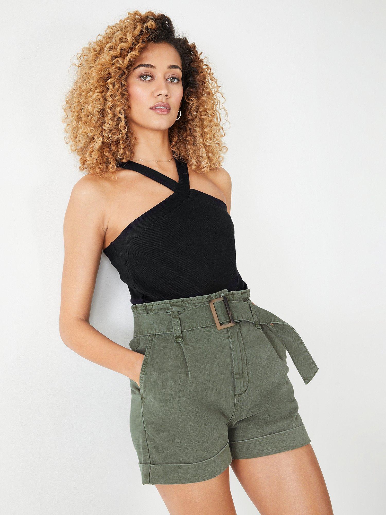 HUSH Tura Halterneck Vest Top, Black
