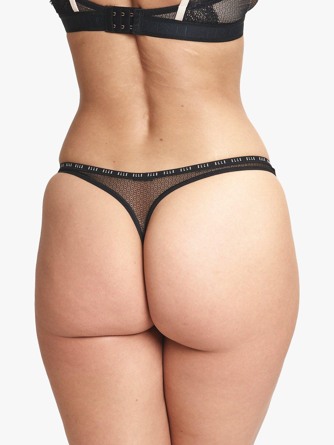 Product image 7 of 8, which shows Lace Thong BK