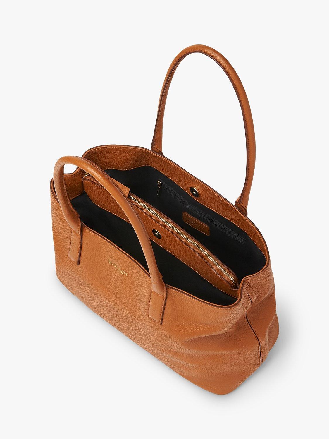 Product image 2 of 4, which shows L.K.Bennett Lilian Leather Tote Bag, Tan