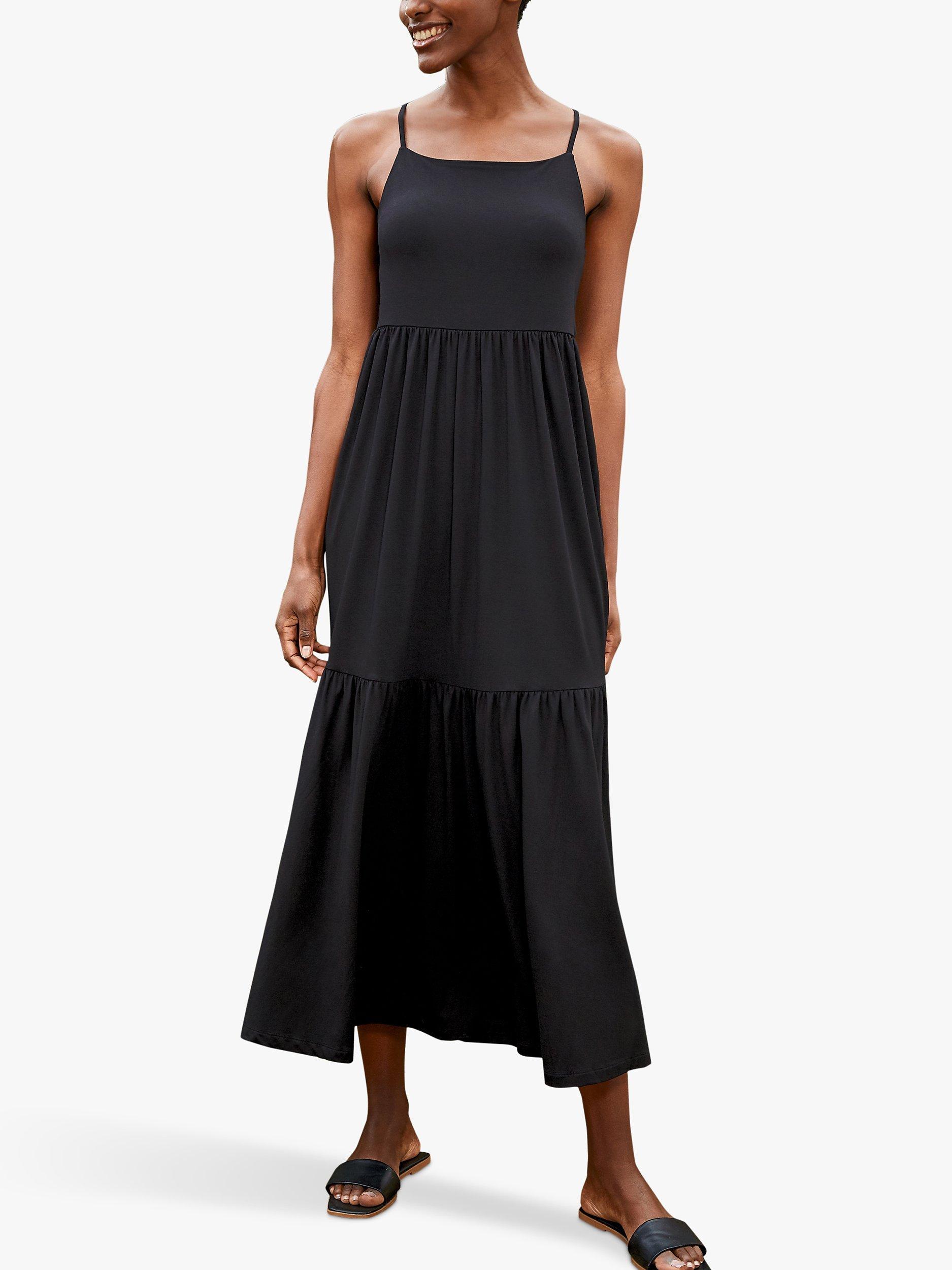 Baukjen Sylvie Tiered Jersey Maxi Dress, Caviar Black