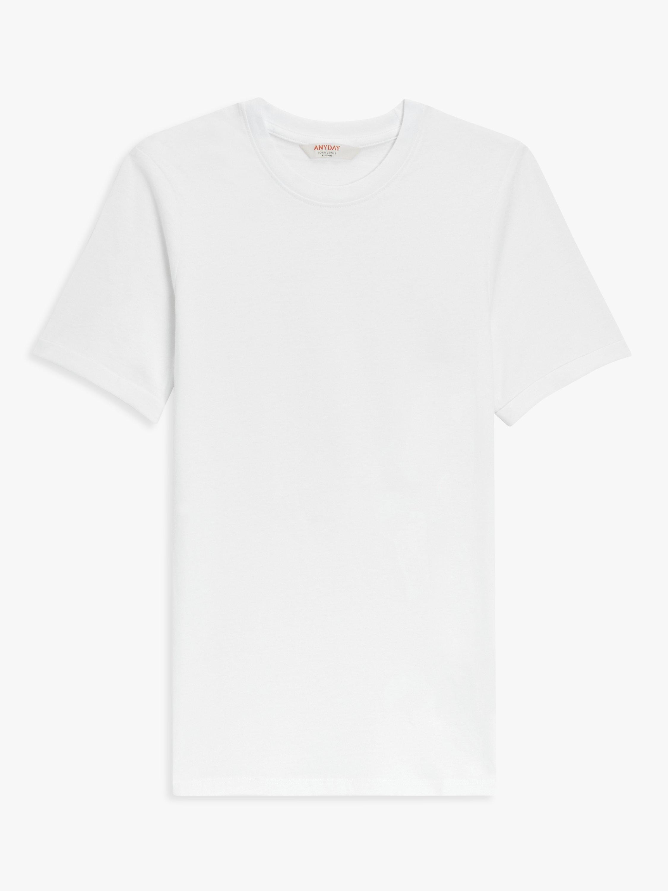 Product image 4 of 5, which shows John Lewis ANYDAY Crew Neck T-Shirt, White, XS