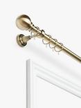 John Lewis Fixed Curtain Pole Kit with Ball Finial, Dia.28mm