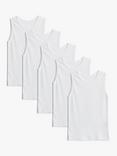 John Lewis Kids' Cotton Singlet Vests, Pack of 5