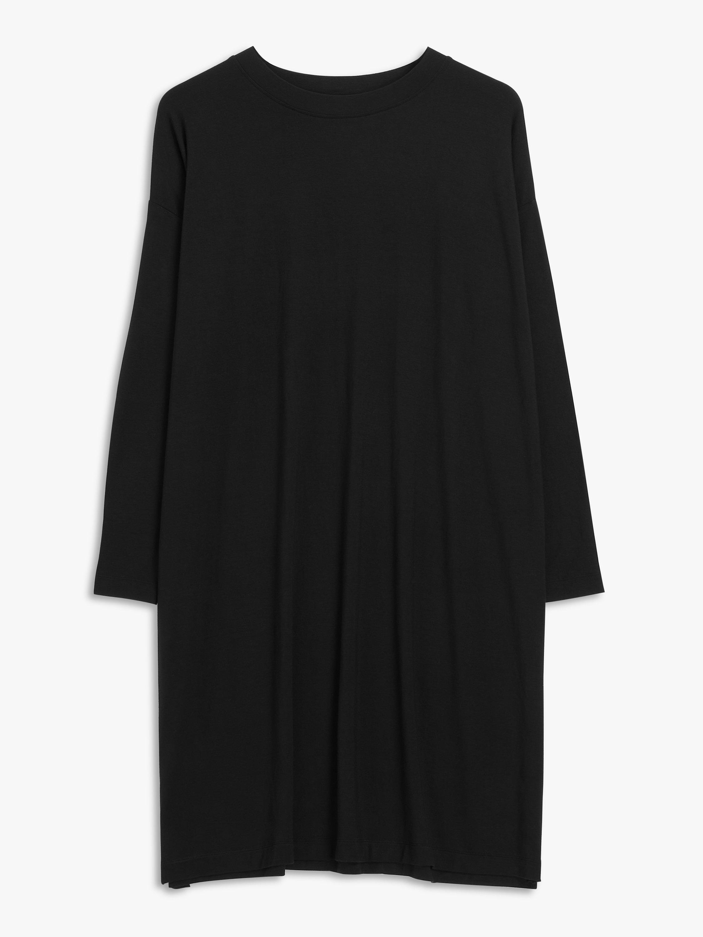 John Lewis ANYDAY Oversized Plain Jersey Dress Black