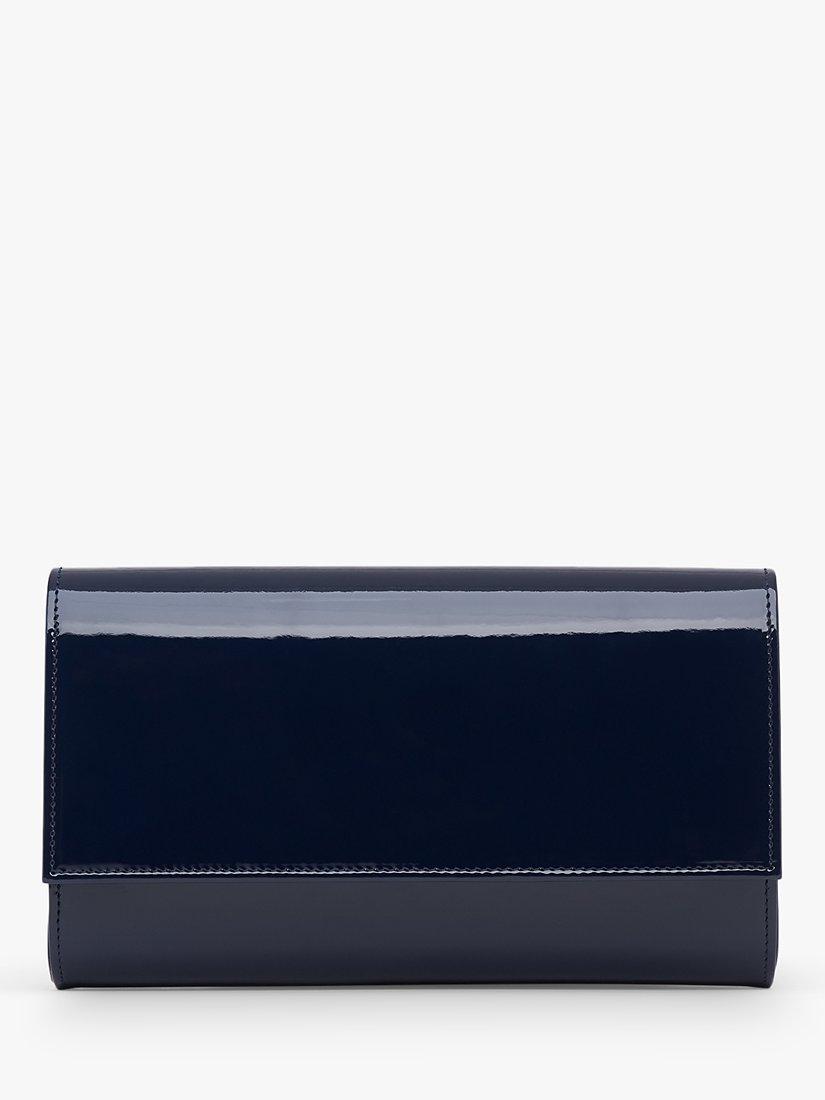 L.K.Bennett Dayana Patent Leather Clutch Bag Navy