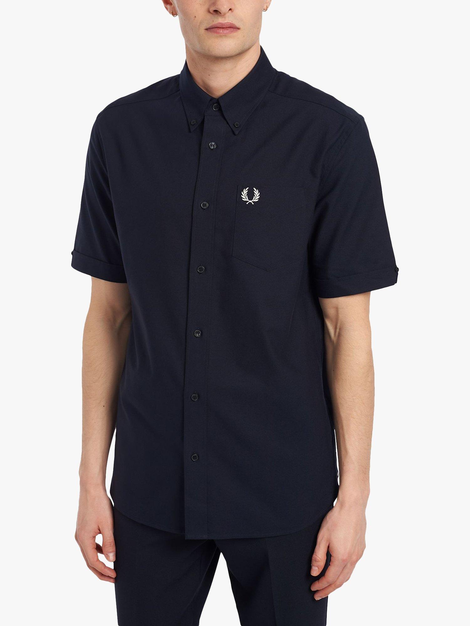 Fred Perry Short Sleeve Oxford Shirt, Navy