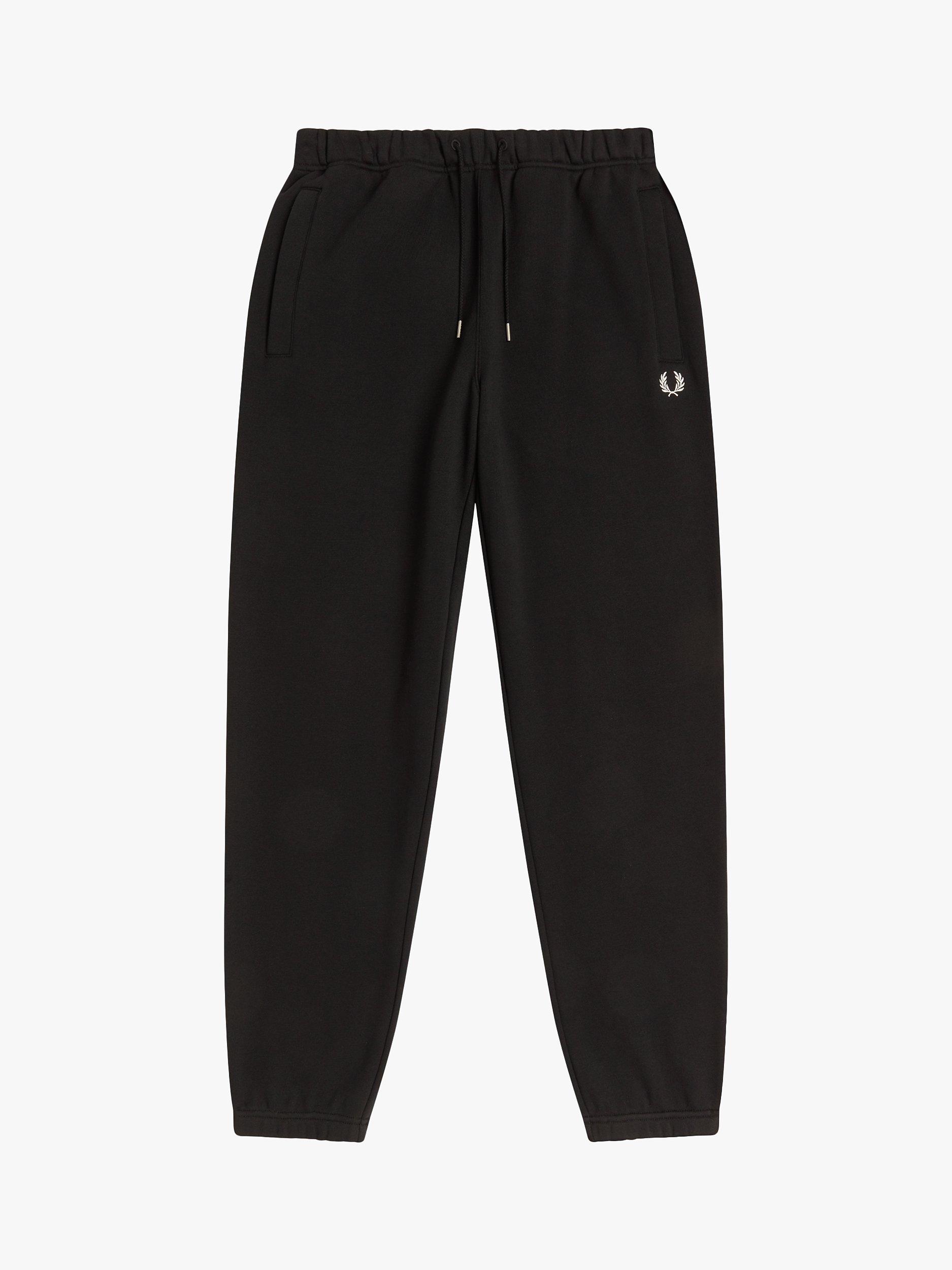 Fred Perry Cotton Blend Sweatpants, Black, L