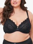 Oola Lingerie Lace and Logo Underwired Bra
