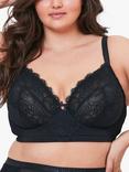 Oola Lingerie Lace and Logo Longline Underwired Bra
