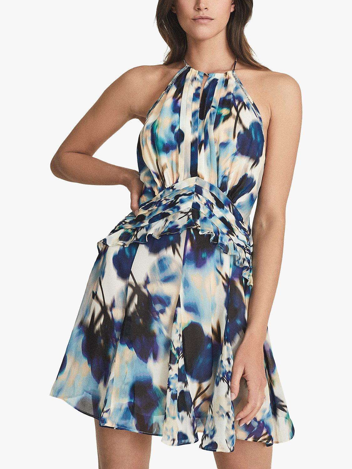 【海外限定】REISSワンピース☆Jasmine Abstract Mini Dress, Bl Reiss Jasmine Abstract-Print Jersey Mini Dress | Neiman Marcus
