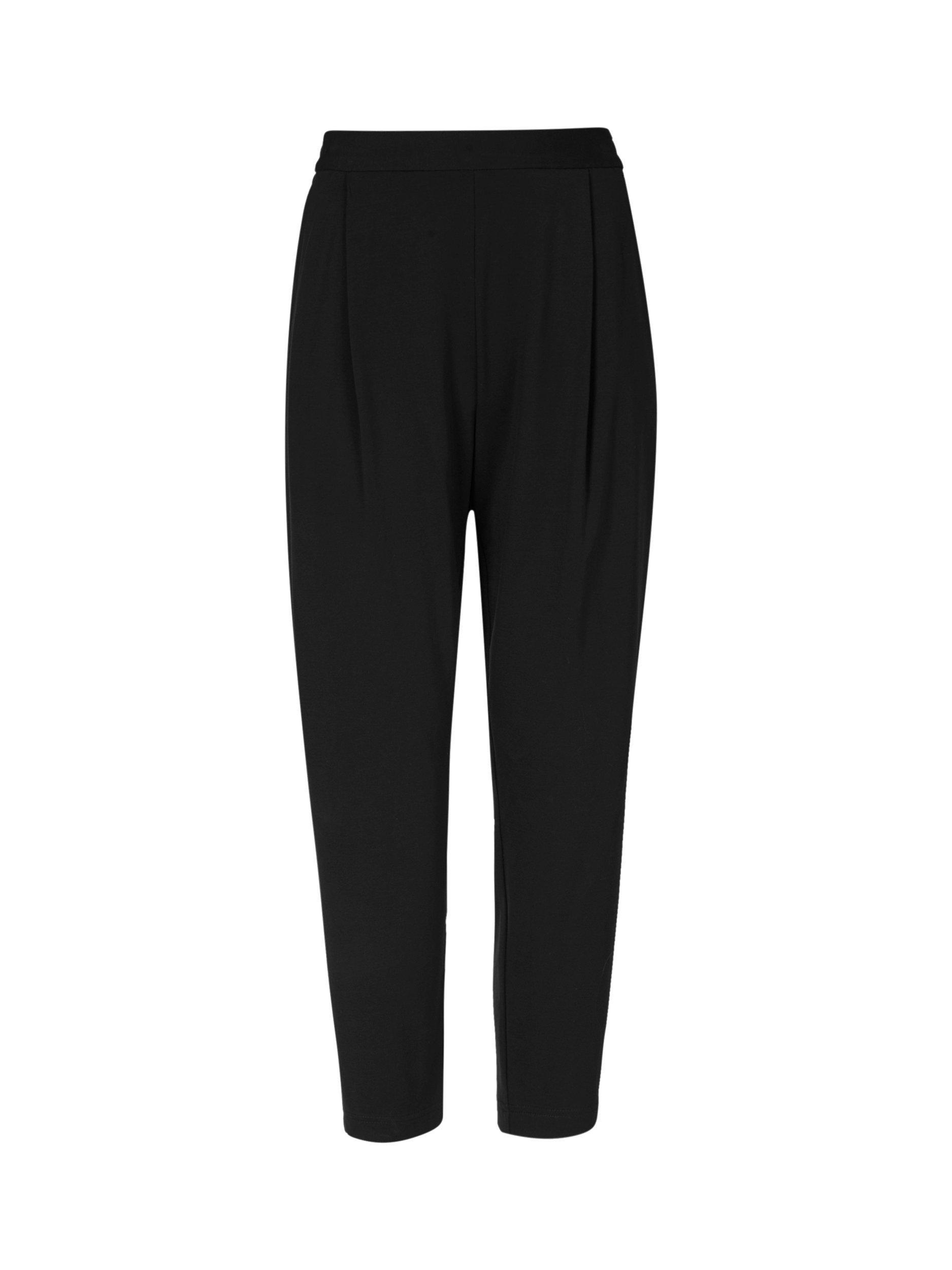 Product image 4 of 8, which shows AllSaints Aleida Ankle Grazer Jersey Trousers, Black, 6