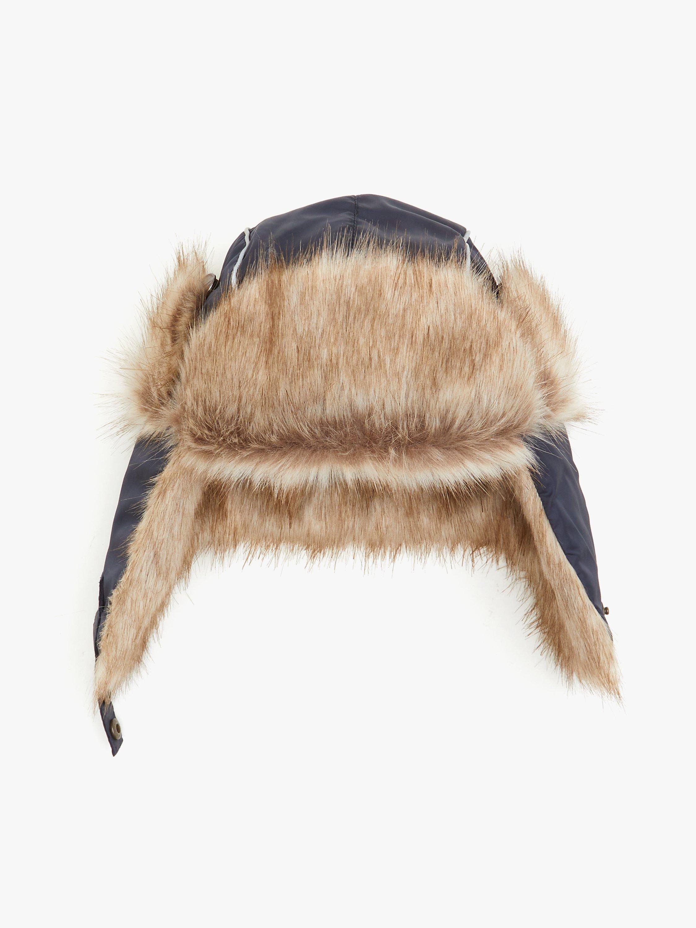 John Lewis Kids' Plain Trapper Ski Hat, Navy