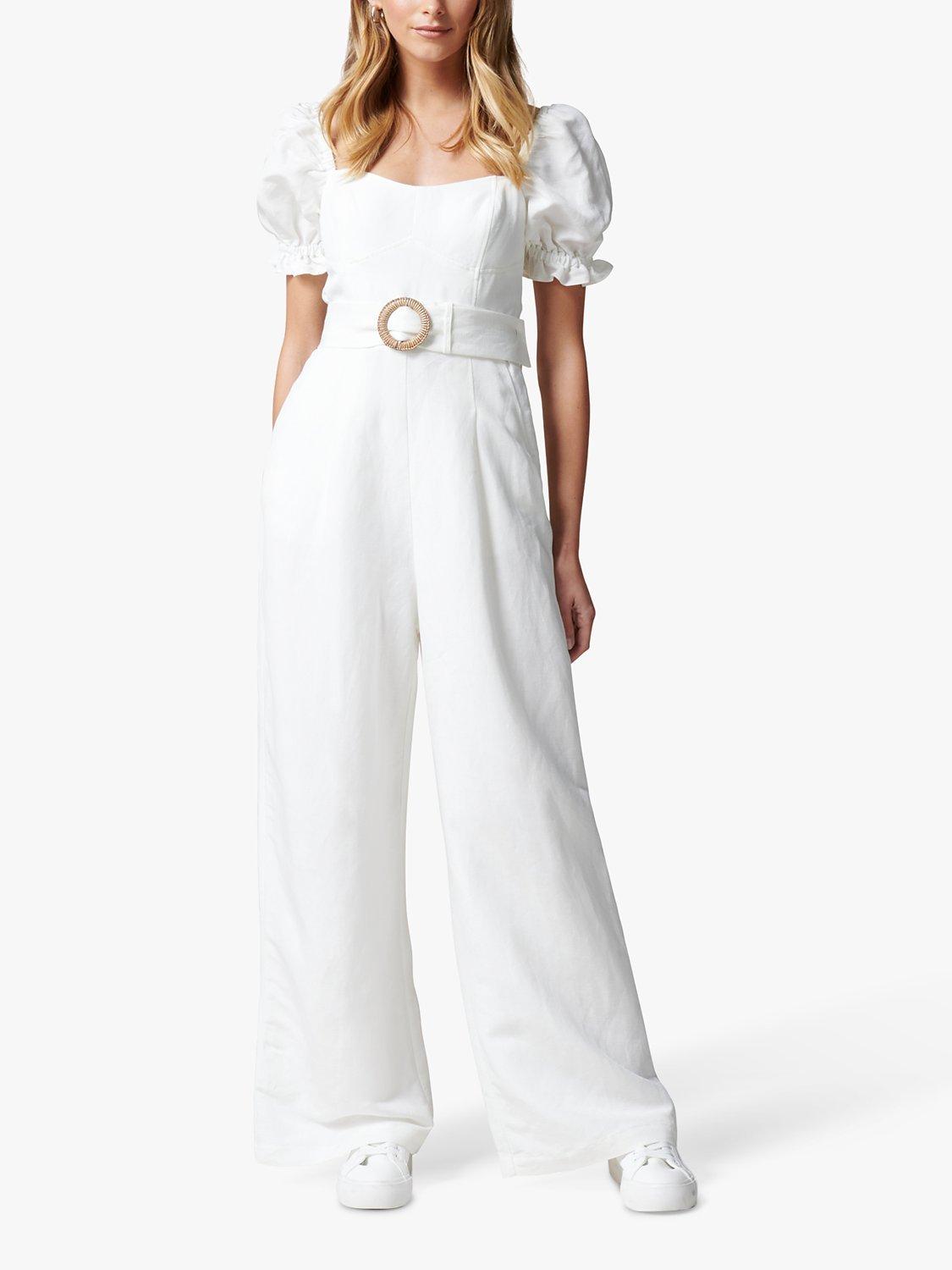 Forever New Bambi Square Neck Jumpsuit, Porcelain 