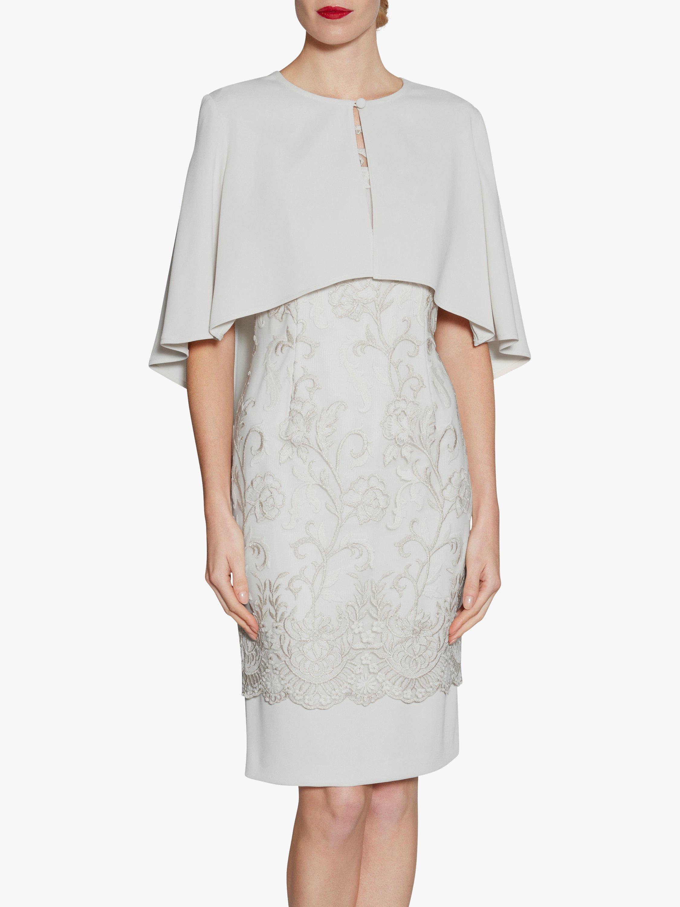 Gina Bacconi Moss Crepe Bolero Cape